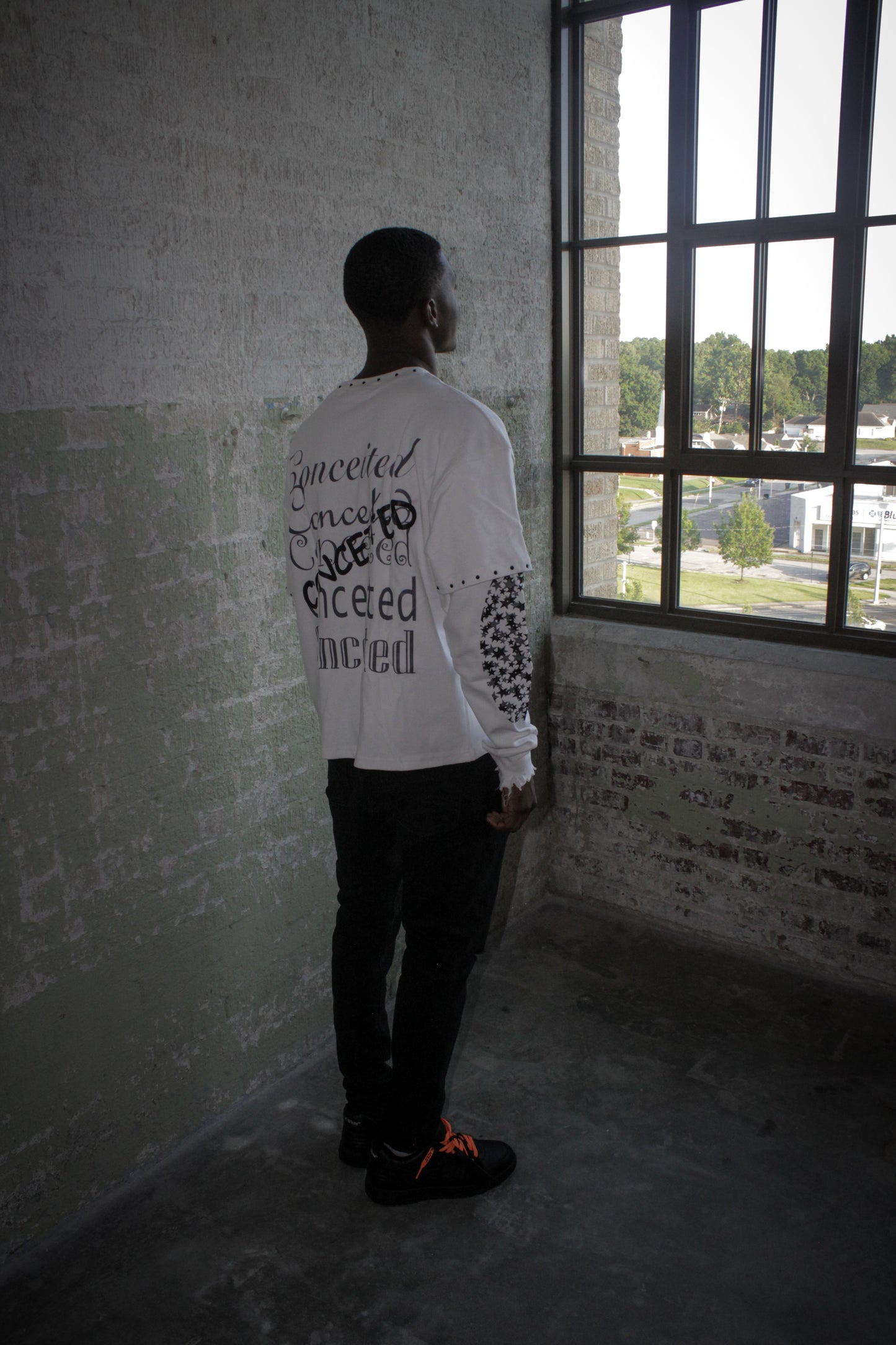 “Shiner” Black Layered Tee