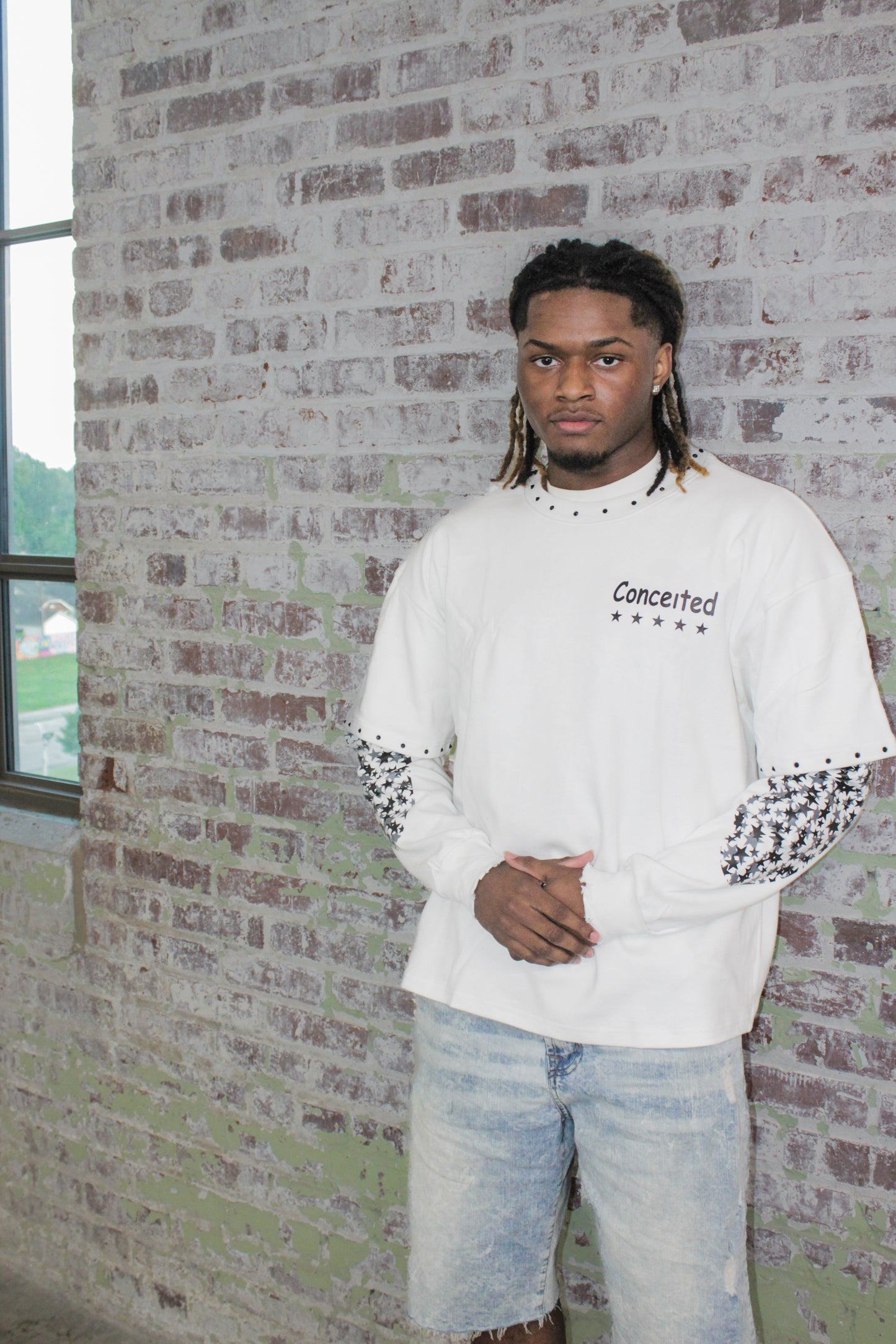 “Shiner” Black Layered Tee